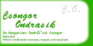 csongor ondrasik business card